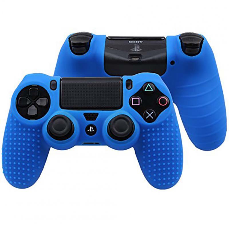 Soft Silicone Case Gel Protective Cover for PS4 pro/slim Controller  blue