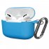 Soft Silicone Case for Airpods Pro Shockproof Hook Protective Bags With Keychain Earbuds Cover Orange