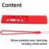 Soft Silicone Dustproof Protective Cover Remote Control Case With Lanyard Compatible For Samsung Tv Remote Control Bn59 Solar blue