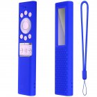 Soft Silicone Dustproof Protective Cover Remote Control Case With Lanyard Compatible For Samsung Tv Remote Control Bn59 Solar blue