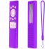 Soft Silicone Dustproof Protective Cover Remote Control Case With Lanyard Compatible For Samsung Tv Remote Control Bn59 Solar lavender gray