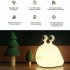 Soft Silicone Night  Light Cute Animal Shape Waterproof Drop proof Touch sensor Soft Light Bedside Lamp For Children Nursery Room 3W white