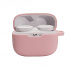 Soft Silicone Protective Case Compatible For Jbl Tune T130nc Tws Wireless Bluetooth Earphone Anti-lost Storage Cover pink