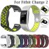 Soft Silicone Replacement Spare Sport Band Bracelet Strap for Fitbit Charge 2  black blue