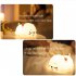 Soft Silicone Usb Rechargeable Night  Light Cartoon Cat Shape Touch sensor Bedroom Bedside Lamp Home Decoration Kids Baby Gifts Basic