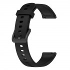 Soft Silicone Watchband Watch Strap Smart Bracelet Replacement Wristband Compatible For Realme Band2 black