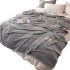 Soft Stripes Flannel Blanket Casual Sleeping Blanket for Air Conditioned Room 150x200cm gray