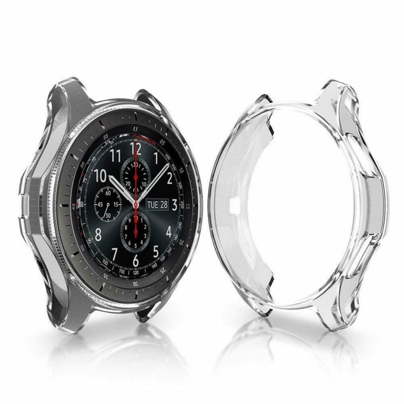 Soft TPU Protector Watch Case Cover for Samsung Galaxy Watch 42mm 46mm Transparent_46mm