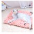 Soft Warm Double Layer Plush Sleeping Blanket Pet Bed for Small Medium Large Dog Cat Sleeping Leather powder L  100 75CM
