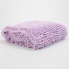 Soft Water Absorption Chenille Bath Towel for Pet Dog Cat Cleaning Massage Washing Purple L