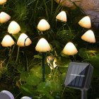 Solar 10 Led Mushroom String Lights 8 Modes Waterpfoof Outdoor Decorative Light
