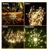 Solar 200led Fireworks Light Bendable 8 Modes IP65 Waterproof Outdoor Lawn Garden Decorative Lamps Warm White