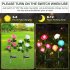 Solar 5 Heads Rose Lamp Outdoor Waterproof Simulation Rose Flower Lawn Decorative Lamp For Garden Yard Patio Decoration yellow