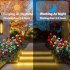 Solar 5 Heads Rose Lamp Outdoor Waterproof Simulation Rose Flower Lawn Decorative Lamp For Garden Yard Patio Decoration yellow