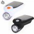 Solar Bicycle Front Light USB Charge Bicycle Light Rotate 360 Degrees  black