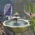Solar Bird Bath Fountain Solar Water Pump With 4 Nozzles 2 Charging Methods 10 Ft Wire 10W Solar Collector 3 tier Waterfall Fountain For Garden 6W solar direct 
