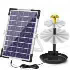 Solar Bird Bath Fountain Solar Water Pump With 4 Nozzles 2 Charging Methods 10 Ft Wire 10W Solar Collector 3-tier Waterfall Fountain For Garden 6W solar direct drive fountain