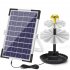 Solar Bird Bath Fountain Solar Water Pump With 4 Nozzles 2 Charging Methods 10 Ft Wire 10W Solar Collector 3 tier Waterfall Fountain For Garden 6W solar direct 