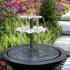 Solar Bird Bath Fountain Solar Water Pump With 4 Nozzles 2 Charging Methods 10 Ft Wire 10W Solar Collector 3 tier Waterfall Fountain For Garden 6W solar direct 