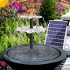 Solar Bird Bath Fountain Solar Water Pump With 4 Nozzles 2 Charging Methods 10 Ft Wire 10W Solar Collector 3 tier Waterfall Fountain For Garden 6W solar direct 