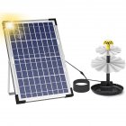 Solar Bird Bath Fountain Solar Water Pump With 4 Nozzles 2 Charging Methods 10 Ft Wire 10W Solar Collector 3-tier Waterfall Fountain For Garden 10W solar  fountain