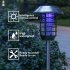 Solar Bug Zapper  Outdoor LED Light With Polycrystalline Silicon Solar Panel  Intelligent Light Control  Fly Zapper Mosquito Killer Lighting Lamp For Garden  Ya