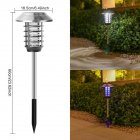 Solar Bug Zapper, Outdoor LED Light With Polycrystalline Silicon Solar Panel, Intelligent Light Control, Fly Zapper Mosquito Killer Lighting Lamp For Garden, Yard Stainless steel solar bug zapp