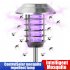 Solar Bug Zapper  Outdoor LED Light With Polycrystalline Silicon Solar Panel  Intelligent Light Control  Fly Zapper Mosquito Killer Lighting Lamp For Garden  Ya