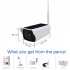Solar Camera IP66 Waterproof AI Motion Detection Color Night Vision 2 Way Audio Outdoor 3MP HD Solar Security Camera With built in battery