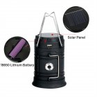 Solar Camping Flashlight Usb Rechargeable Multipurpose Portable Cob Light Outdoor Emergency Tent Lantern As shown