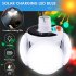 Solar Camping Lantern Collapsible Portable Tent Lamp With Hanging Hook LED Football Bulbs Waterproof For Emergency Outages battery   USB cable