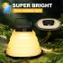 Solar Camping Lantern Outdoor IP65 Waterproof Portable Collapsible Camping Light USB Charging 3 Lighting Modes Lamp With Handle For Outdoor Fishing Hiking black
