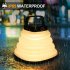 Solar Camping Lantern Outdoor IP65 Waterproof Portable Collapsible Camping Light USB Charging 3 Lighting Modes Lamp With Handle For Outdoor Fishing Hiking black