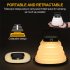 Solar Camping Lantern Outdoor IP65 Waterproof Portable Collapsible Camping Light USB Charging 3 Lighting Modes Lamp With Handle For Outdoor Fishing Hiking black