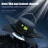 Solar Camping Light 5 Leaves Rotating Usb Rechargeable Tent Lantern Portable Emergency Work Lamp Black 4000mA