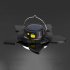 Solar Camping Light 5 Leaves Rotating Usb Rechargeable Tent Lantern Portable Emergency Work Lamp Black 4000mA