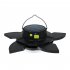 Solar Camping Light 5 Leaves Rotating Usb Rechargeable Tent Lantern Portable Emergency Work Lamp Black 4000mA