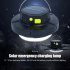 Solar Camping Light 5 Leaves Rotating Usb Rechargeable Tent Lantern Portable Emergency Work Lamp Black 4000mA