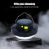 Solar Camping Light 5 Leaves Rotating Usb Rechargeable Tent Lantern Portable Emergency Work Lamp Black 4000mA