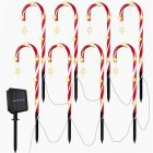 Solar Candy Cane Lights With Solar Panel Super Bright Energy Saving Outdoor Solar Lights For Garden Yard Street Park Decor One for eight