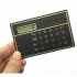 Solar Card Calculator Ultra thin Handheld Office Computer Student Mini Pocket Calculator Silver
