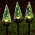 Solar Christmas Tree Lights With 600MA Rechargeable Battery IP45 Waterproof Energy Saving Solar Powered Lawn Lamps Resin