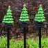 Solar Christmas Tree Lights With 600MA Rechargeable Battery IP45 Waterproof Energy Saving Solar Powered Lawn Lamps Resin