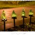 Solar Christmas Tree Lights With 600MA Rechargeable Battery IP45 Waterproof Energy Saving Solar Powered Lawn Lamps Resin