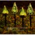 Solar Christmas Tree Lights With 600MA Rechargeable Battery IP45 Waterproof Energy Saving Solar Powered Lawn Lamps Resin