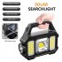 Solar Cob Led Outdoor Work Light Waterproof Portable Usb Rechargeable Camping Tent Torch Flood Lamp For Hiking Fishing 2205A Side Light LED Silver