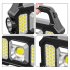 Solar Cob Led Outdoor Work Light Waterproof Portable Usb Rechargeable Camping Tent Torch Flood Lamp For Hiking Fishing 2205A Side Light LED Silver