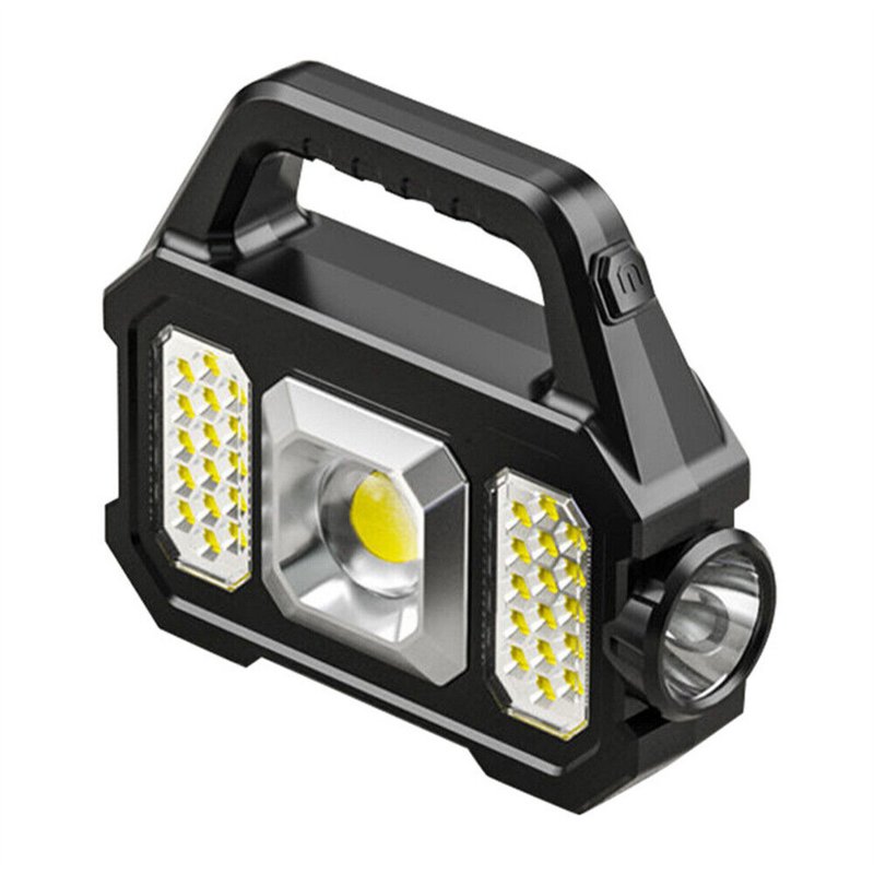 Solar Cob Led Outdoor Work Light Portable Usb Rechargeable Torch Flood Lamp