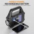 Solar Cob Led Outdoor Work Light Waterproof Portable Usb Rechargeable Camping Tent Torch Flood Lamp For Hiking Fishing 2205A Side Light LED Silver