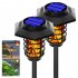 Solar Dynaming Flame Lights Outdoor Waterproof Flickering Flame Torch Light Landscape Lamp 48led 4 Pack